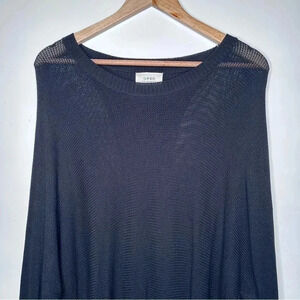 Aeon Los Angeles Black Open Knit Cross Back Sweater Size Large
